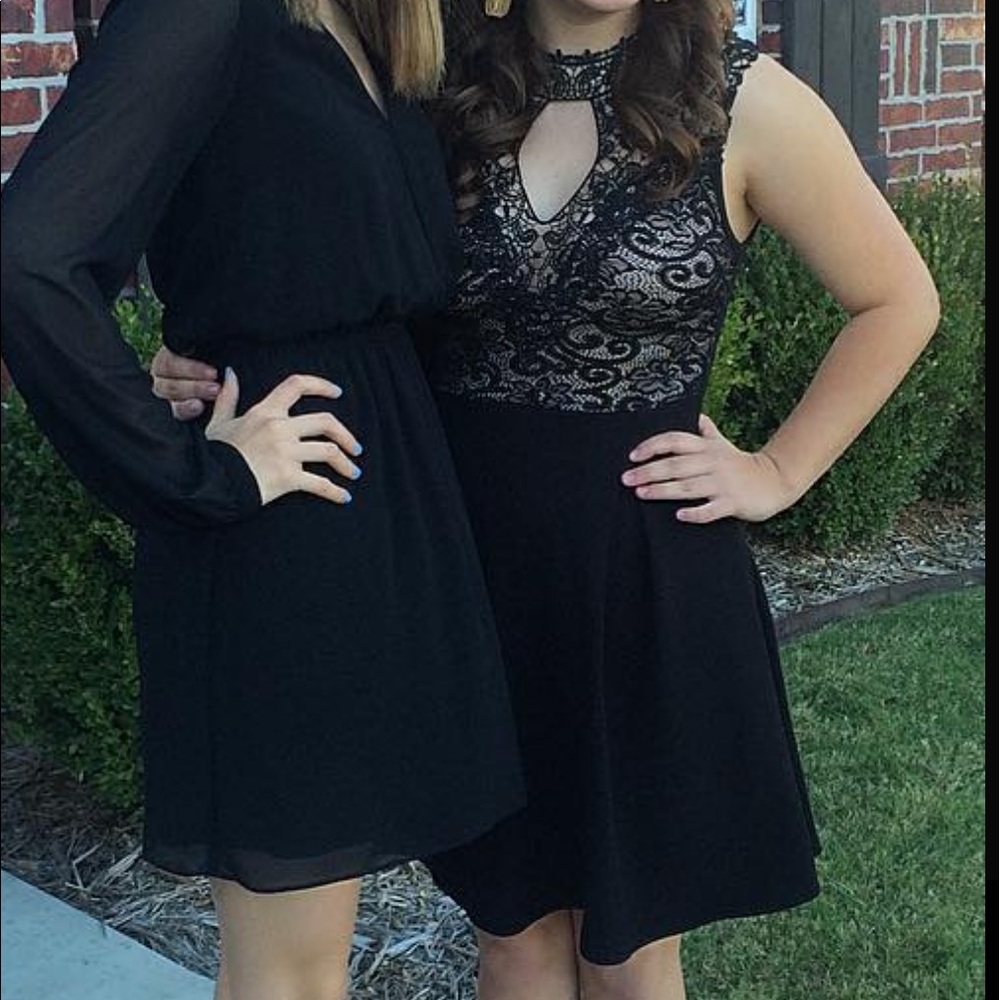 Lace black dress